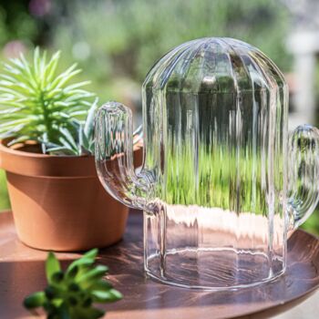 Cactus Shaped Glass Terrarium, 3 of 7