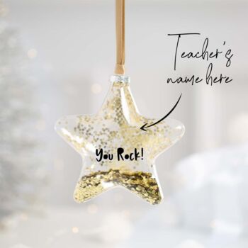 Personalised Teacher Christmas Bauble, 2 of 3