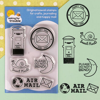 Happy Mail Kawaii Clear Stamp Sets, 6 of 6