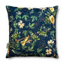 Luxury Super Soft Velvet Cushion Wild Rose Birds Blue, thumbnail 1 of 5