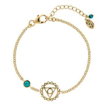 Throat Chakra Turquoise Bracelet Silver / Gold Plated, 6 of 9