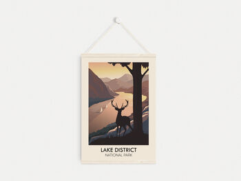 Lake District National Park Travel Poster Art Print, 6 of 8