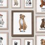 Personalised Staffie Memorial Portrait Print With Wings, thumbnail 3 of 10