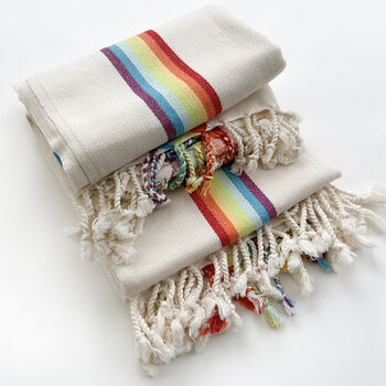 Personalised Cotton Towel, Carrier Strap, Gift Set, 2 of 12