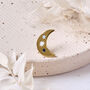 Crescent Moon Enamel Pin Badge, thumbnail 1 of 8