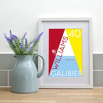 Personalised Contemporary Illustration Cycling Print, 6 of 7