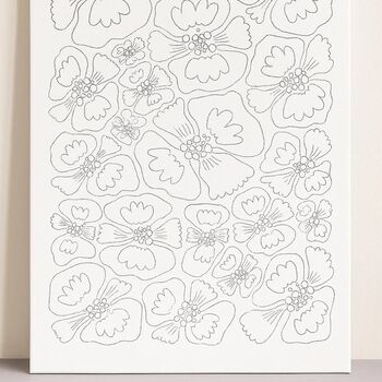 Boho Floral Canvas Painting Kit, 4 of 4