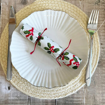 Small Christmas Holly Table Crackers Pack Of Eight, 3 of 5