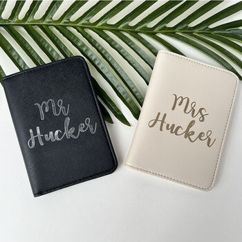 Mr And Mrs Passport Cover And Luggage Tag Set, 3 of 7
