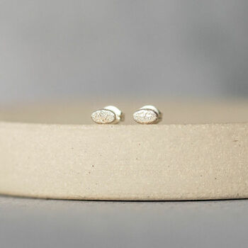 Sterling Silver Mini Oval Studs, 3 of 8