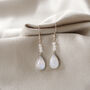 925 Sterling Silver Moonstone Teardrop Earrings, thumbnail 2 of 5