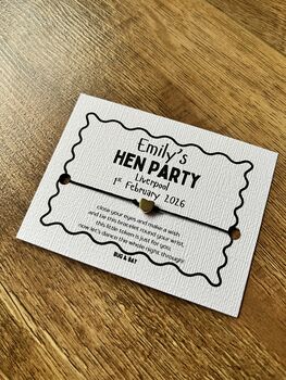 Personalised Hen Party Bracelets / Bride Wish Bracelet, 2 of 3