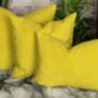 Sunshine Yellow Velvet Cushion, thumbnail 7 of 12