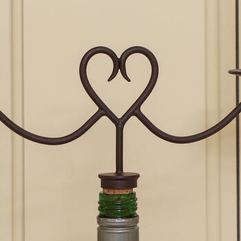 Iron Anniversary Heart Bottle Stopper And Candle Holder, 4 of 8