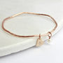 Personalised Pearl And Heart Charm Bangle, thumbnail 6 of 11
