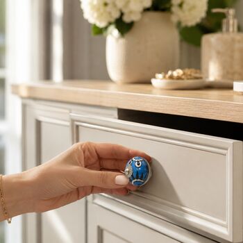 Azure Tribal Styled Round Ceramic Knobs, 4 of 8