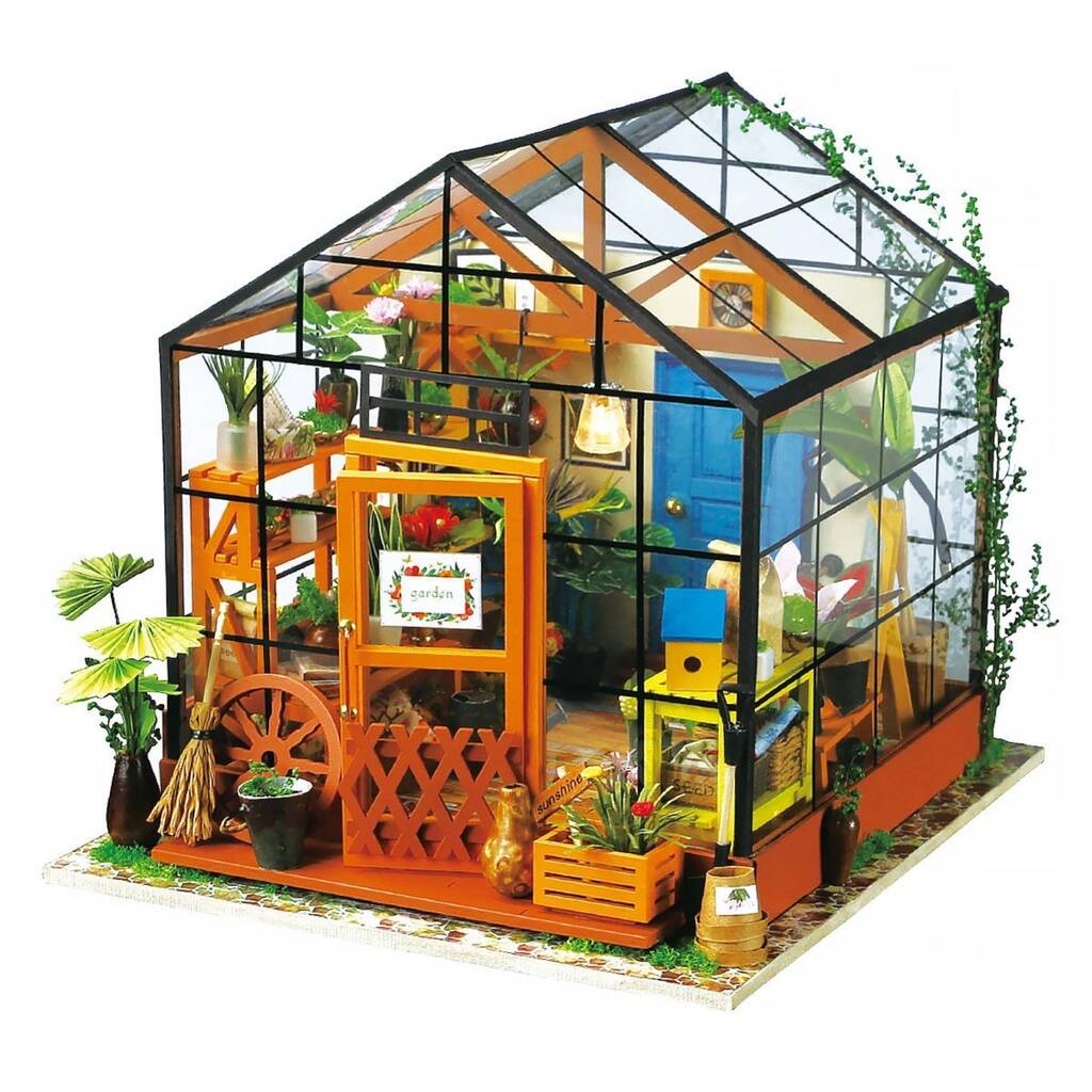 create your own cathy’s flower greenhouse by rolife by friendly gifts