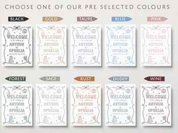 Hand Drawn Whimsical Wedding Welcome Sign, 5 of 8