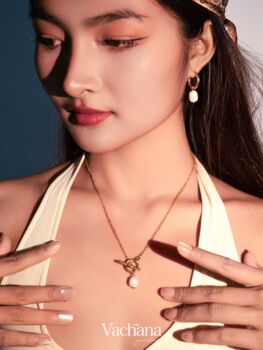 Natural Freshwater Pearl T Bar Clasp Necklace, 8 of 12