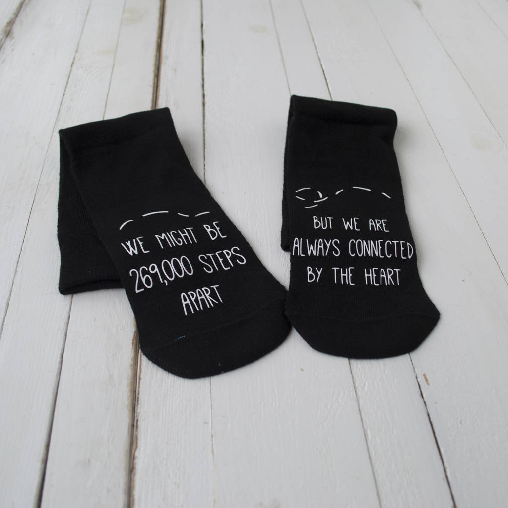 Long Distance Relationship Sock Gift By Solesmith ...