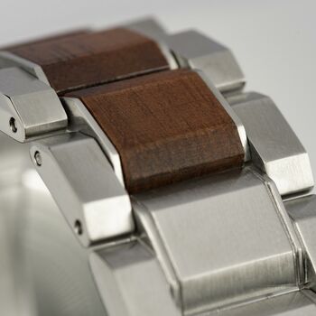 Jacques Lemans Wooden Stainless Steel Bracelet Watch, 6 of 12