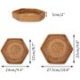 Set Of Two Hexagon Woven Rattan Serving Tray, thumbnail 5 of 7