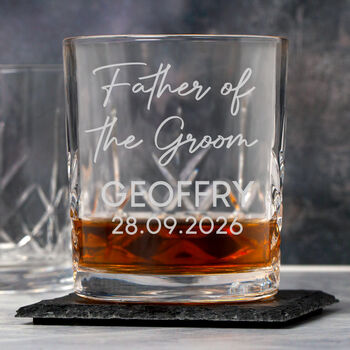 Personalised Crystal Panel Tumbler – Mens Wedding Gift, 3 of 7