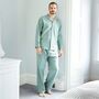 Men's 'Moss' Herringbone Brushed Cotton Pyjama Set, thumbnail 1 of 3