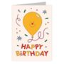 Birthday Balloon Greeting Card Yellow, thumbnail 1 of 2