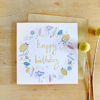 'Happy Birthday' Wreath Card, 3 of 4