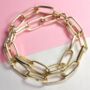 Chunky Gold Plated Double Wrap Chain Bracelet, thumbnail 1 of 6