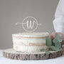 Personalised Cursive Initial Wooden Cake Topper, thumbnail 1 of 4