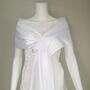 White Bridal Evening Dress Shawl, thumbnail 6 of 7