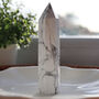 Howlite Crystal Tower With Optional Tumblestone, thumbnail 1 of 7