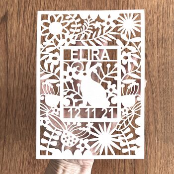 Personalised Baby Paper Cut, 12 of 12
