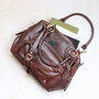 Leather Tote With Zip Pocket, Brown, thumbnail 3 of 6