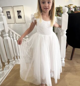 Blossom In Ivory White ~ Flower Girl Or Party Girl Dress, 6 of 8