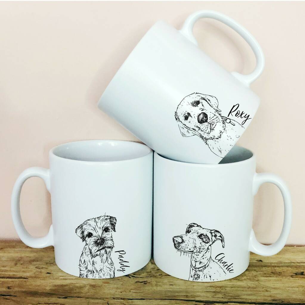 Personalised Dog Mug By Pear Derbyshire