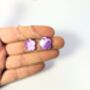 Flower Earrings In Purple Mirror Acrylic Hoop Earrings, thumbnail 8 of 8