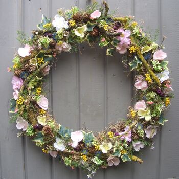 Spring Summer Hedgerow Wreath Door Wedding Home Decoration, 2 of 5