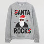 Santa Rocks Men's Christmas Jumper, thumbnail 4 of 4