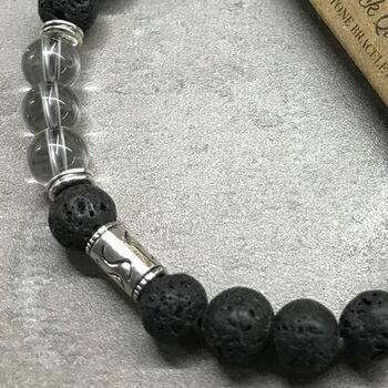 Buddha Chakra Gemstone Lava Stone Beaded Bracelet, 3 of 3