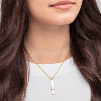 Kin 18 K Gold Plated Uchi And Soto Engraved Pendant, 4 of 5