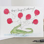 'Happy Snappy Birthday!' Crocodile Birthday Card, thumbnail 2 of 3