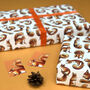 Red Squirrel Watercolour Wrapping Paper, thumbnail 4 of 12