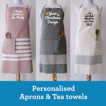 Personalised Cotton Handloomed Aprons, 3 of 10