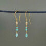 Amazonite And Opal Drop Earrings, thumbnail 1 of 4