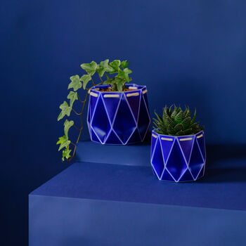 Origami Self Watering Eco Plant Pot: 11cm | Navy, 5 of 6