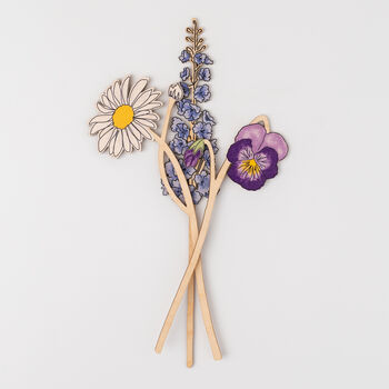 Wooden Birth Flower February, 9 of 9
