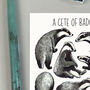 Badgers Wildlife Watercolour Postcard, thumbnail 3 of 8